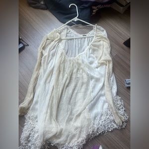 Free People cream Tunic